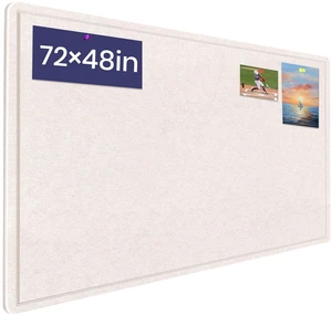 Large Bulletin Board 72" x 48" Felt Cork Board - Decor Pin Board, Oatmeal Cork Board Alternative for Wall, Foldable Self-Adhesive Vision Board Prayer Board with Pushpins for Home Office Classroom Large Bulletin Board 72" x 48" Felt Cork Board - Decor Pin Board, Oatmeal Cork Board Alternative for Wall, Foldable Self-Adhesive Vision Board Prayer Board with Pushpins for Home Office Classroom