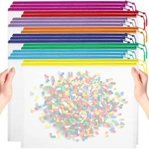 20pcs Mesh Zipper Pouch Bags, Puzzle Bags, A3 17x12 Inches Large Reusable Pouches for Organizing Classroom and Storage, Extra Large Zipper Pouch, Board Game Storage 20pcs Mesh Zipper Pouch Bags, Puzzle Bags, A3 17x12 Inches Large Reusable Pouches for Organizing Classroom and Storage, Extra Large Zipper Pouch, Board Game Storage