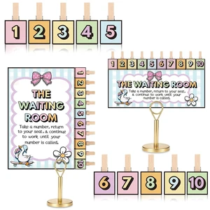 23 Pcs Silly Goose Pastel Waiting Room Sign with Number Clips Wooden Clips with Holder, Classroom Management Tool for Teachers, Back to School Organization, Pastel Themed Behavior Chart 23 Pcs Silly Goose Pastel Waiting Room Sign with Number Clips Wooden Clips with Holder, Classroom Management Tool for Teachers, Back to School Organization, Pastel Themed Behavior Chart