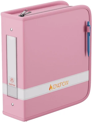 3 Ring Binder,Fireproof 3" D Ring Organizer with Zipper & Pockets Holds 750 Sheets,Non-Stick,PVC-Free,Compatible with Sheet Protectors,Durable School Office Home Safe Storage for Paper,Pink 3 Ring Binder,Fireproof 3" D Ring Organizer with Zipper & Pockets Holds 750 Sheets,Non-Stick,PVC-Free,Compatible with Sheet Protectors,Durable School Office Home Safe Storage for Paper,Pink