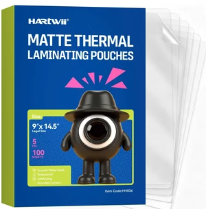 100Pack Matte Legal Size Laminating Sheets 9"x14.5" 5Mil Thick Thermal Laminate Pouches Compatible with All Laminators No Bubble 8.5x14 Clear Laminating Paper for Documents 100Pack Matte Legal Size Laminating Sheets 9"x14.5" 5Mil Thick Thermal Laminate Pouches Compatible with All Laminators No Bubble 8.5x14 Clear Laminating Paper for Documents