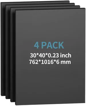 4 Pack Foam Board 30"x40", 0.23 Inch Thickness Black Poster Board, Double-Sided Acid-Free Foam Core Board, Large Lightweight Polystyrene Mat Board for Painting, Display, Craft & School Projects 4 Pack Foam Board 30"x40", 0.23 Inch Thickness Black Poster Board, Double-Sided Acid-Free Foam Core Board, Large Lightweight Polystyrene Mat Board for Painting, Display, Craft & School Projects