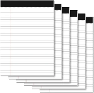 6 Pack Legal Pads 8.5 x 11 Writing Paper Tablets 8-1/2 x 11 White Note Pads Wide Ruled Notepads 8.5 x 11 for Office Supplies, Letter Pads 8.5 x 11 Perforated Notepads, 30 Sheets Each Notebook Paper 6 Pack Legal Pads 8.5 x 11 Writing Paper Tablets 8-1/2 x 11 White Note Pads Wide Ruled Notepads 8.5 x 11 for Office Supplies, Letter Pads 8.5 x 11 Perforated Notepads, 30 Sheets Each Notebook Paper