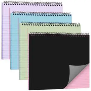 4 Landscape Legal Pad 11 x 9.5 College Ruled Top Spiral Horizontal Notebook 4 Multicolor Pads, 50 Sheets Each, Hole Punched Pages, Color Coded Choices for Classes, Projects, Meetings and Subject Notes 4 Landscape Legal Pad 11 x 9.5 College Ruled Top Spiral Horizontal Notebook 4 Multicolor Pads, 50 Sheets Each, Hole Punched Pages, Color Coded Choices for Classes, Projects, Meetings and Subject Notes