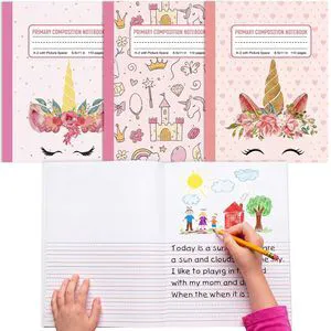 3 Pack Unicorn Primary Composition Notebook with Picture Space Bulk for Grades K-2 110 Page 8.5 X11'' Half Primary Journal K-2 Drawing Story for Back to School First Day of School 3 Pack Unicorn Primary Composition Notebook with Picture Space Bulk for Grades K-2 110 Page 8.5 X11'' Half Primary Journal K-2 Drawing Story for Back to School First Day of School