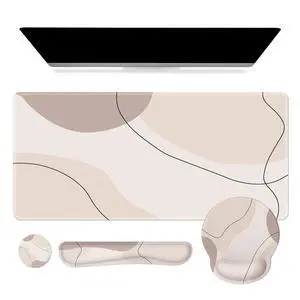 Brown Art Mouse Mat 35.4"x15.7", Computer Mat for Workspace Whimsical Keyboard Wrist Rest Ergonomic Desk Pad for Computer, Mousepad Set for Teacher Women Office Workspace Area Brown Art Mouse Mat 35.4"x15.7", Computer Mat for Workspace Whimsical Keyboard Wrist Rest Ergonomic Desk Pad for Computer, Mousepad Set for Teacher Women Office Workspace Area