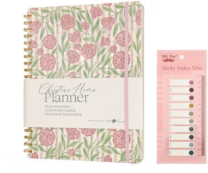 Homeschool Planner 8.5" x 11", Hard Cover Spiral Bound Designed in Partnership with Teach Them Diligently, Undated Weekly & Monthly Organizer with Sticky Tabs Homeschool Planner 8.5" x 11", Hard Cover Spiral Bound Designed in Partnership with Teach Them Diligently, Undated Weekly & Monthly Organizer with Sticky Tabs
