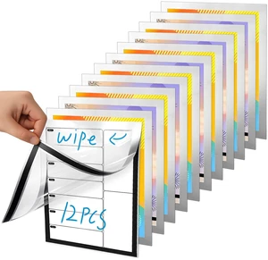 12-Pack Magnetic Sign Holder, 8.5×11 Sliver Magnetic Paper Holder Reusable dry-erase, Drill-free 3M adhesive, Strong magnetic border, 3-layer transparent lamination, Eco, 11-kits 12-Pack Magnetic Sign Holder, 8.5×11 Sliver Magnetic Paper Holder Reusable dry-erase, Drill-free 3M adhesive, Strong magnetic border, 3-layer transparent lamination, Eco, 11-kits