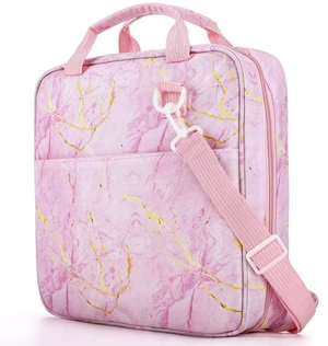 Zipper Binder Folder Keeper with Strap 2", 3 Ring, Pink, Marble Coquette Multi-Pocket Zipper Bag, Fabric, 13" Laptop 5-Tab Expanding File Folder, Women Men, Office Middle High School Zipper Binder Folder Keeper with Strap 2", 3 Ring, Pink, Marble Coquette Multi-Pocket Zipper Bag, Fabric, 13" Laptop 5-Tab Expanding File Folder, Women Men, Office Middle High School