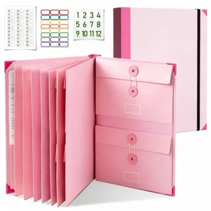 Important Document Organizer with Tabs & Pockets for Family Records, Pink Important document storage,Labeled tabs & pockets,Quick document access,Compact home filing,Emergency preparedness Important Document Organizer with Tabs & Pockets for Family Records, Pink Important document storage,Labeled tabs & pockets,Quick document access,Compact home filing,Emergency preparedness