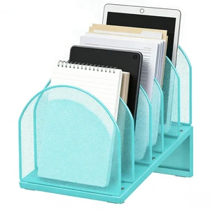 Desktop File Organizer with 5 Compartments Desk Organizer Paper Organizer for Desk Workspace Organizers for Office Supplies (Blue) Desktop File Organizer with 5 Compartments Desk Organizer Paper Organizer for Desk Workspace Organizers for Office Supplies (Blue)