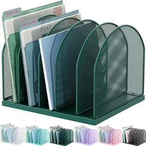 Desktop File Organizer with 5 Compartments Desk Organizer Paper Organizer for Desk Workspace Organizers for Office Supplies (Green) Desktop File Organizer with 5 Compartments Desk Organizer Paper Organizer for Desk Workspace Organizers for Office Supplies (Green)