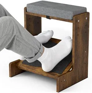 Adjustable Double Step Foot Rest Under Desk, Wooden Foot Stool for Office & Home with Cushioned Layers, Ergonomic Footrest for Desk, Leg Rest for Comfortable Sitting Adjustable Double Step Foot Rest Under Desk, Wooden Foot Stool for Office & Home with Cushioned Layers, Ergonomic Footrest for Desk, Leg Rest for Comfortable Sitting