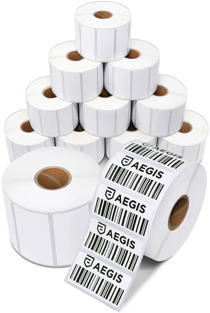 2" X 1 Direct Thermal Printer Labels (15600 Count, 12 Rolls) Perforated Shipping Labels, Address, UPC Barcode Stickers for Inventory - Compatible With Zebra and Rollo Printers 2" X 1 Direct Thermal Printer Labels (15600 Count, 12 Rolls) Perforated Shipping Labels, Address, UPC Barcode Stickers for Inventory - Compatible With Zebra and Rollo Printers