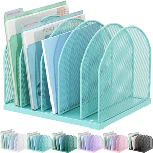 Desktop File Organizer with 5 Compartments Desk Organizer Paper Organizer for Desk Workspace Organizers for Office Supplies (Blue) Desktop File Organizer with 5 Compartments Desk Organizer Paper Organizer for Desk Workspace Organizers for Office Supplies (Blue)