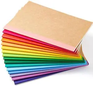 16 Pack Composition Notebooks Bulk, Kraft Cover Lined Blank College Ruled Composition Travel Journals with Rainbow Spines For Women Students Business, 60 Pages, 8.3x 5.5, A5, 16 Colors 16 Pack Composition Notebooks Bulk, Kraft Cover Lined Blank College Ruled Composition Travel Journals with Rainbow Spines For Women Students Business, 60 Pages, 8.3x 5.5, A5, 16 Colors