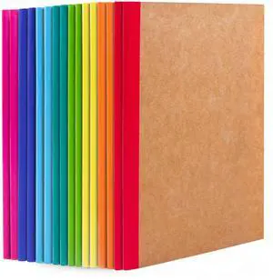 16 Pack Composition Notebooks Bulk, Kraft Cover Lined Blank College Ruled Composition Travel Journals with Rainbow Spines For Women Students Business, 60 Pages, 8.3x 5.5, A5, 8 Colors 16 Pack Composition Notebooks Bulk, Kraft Cover Lined Blank College Ruled Composition Travel Journals with Rainbow Spines For Women Students Business, 60 Pages, 8.3x 5.5, A5, 8 Colors
