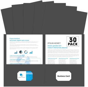 Two Pocket Folders, Paper Folders with Pockets, 30 Pack, Black 2 Pocket Folders Fit Letter Size Paper, Paper File Folder for School Office Home Business Two Pocket Folders, Paper Folders with Pockets, 30 Pack, Black 2 Pocket Folders Fit Letter Size Paper, Paper File Folder for School Office Home Business