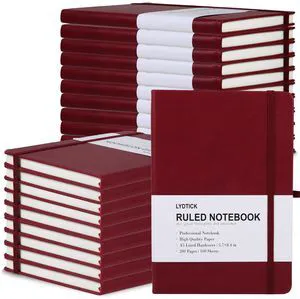 20 Pack Journals for Writing College Ruled Notebooks Journal in Bulk, Hardcover Notebooks (200Pages) for Note Talking, Lined Bullet Journals for Home School Office, 5.7"x8.4", Red 20 Pack Journals for Writing College Ruled Notebooks Journal in Bulk, Hardcover Notebooks (200Pages) for Note Talking, Lined Bullet Journals for Home School Office, 5.7"x8.4", Red