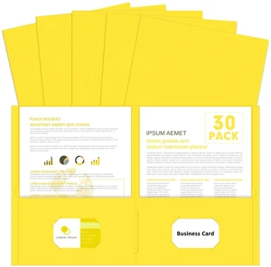 Two Pocket Folders, Paper Folders with Pockets, 30 Pack, Yellow 2 Pocket Folders Fit Letter Size Paper, Paper File Folder for School Office Home Business Two Pocket Folders, Paper Folders with Pockets, 30 Pack, Yellow 2 Pocket Folders Fit Letter Size Paper, Paper File Folder for School Office Home Business