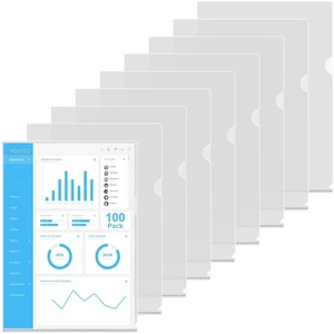100Pcs Clear Document Folder, Clear Plastic File Folders Letter Size Transparent Plastic Sleeves for Paper 8.5x11, Heavy Duty L-type Top Side Loading Project Folders For Home, Office, School Use 100Pcs Clear Document Folder, Clear Plastic File Folders Letter Size Transparent Plastic Sleeves for Paper 8.5x11, Heavy Duty L-type Top Side Loading Project Folders For Home, Office, School Use