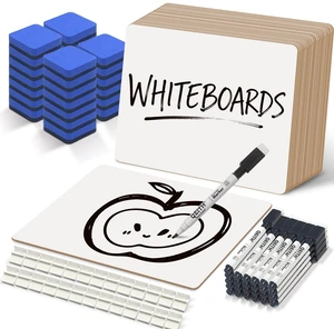 Dry Erase Boards, 26 Pack 9"x12" Double Sided Portable Handheld Small Whiteboards, for Children, Students, Teachers and Schools, Including 26 Markers, 26 Erasers, 26 Pen Holders Dry Erase Boards, 26 Pack 9"x12" Double Sided Portable Handheld Small Whiteboards, for Children, Students, Teachers and Schools, Including 26 Markers, 26 Erasers, 26 Pen Holders