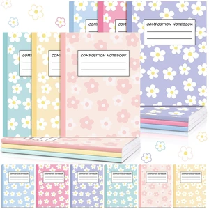 6 Pack Composition Notebooks Wide Ruled Bulk Cute Pink Composition Notebook 110 Page 7-1/2" x 9-3/4" Colorful Flower Journal Back to School Gift for Teacher Student Office First Day of School 6 Pack Composition Notebooks Wide Ruled Bulk Cute Pink Composition Notebook 110 Page 7-1/2" x 9-3/4" Colorful Flower Journal Back to School Gift for Teacher Student Office First Day of School