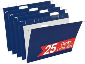 25 Pack Hanging File Folders,Navy Blue Reliable Hanging Folders Letter Size Folders Filing Cabinet,Reinforced Rods for Smooth Gliding,Includes 1/5 Adjustable Tabs & Inserts,Ideal for Home & Office 25 Pack Hanging File Folders,Navy Blue Reliable Hanging Folders Letter Size Folders Filing Cabinet,Reinforced Rods for Smooth Gliding,Includes 1/5 Adjustable Tabs & Inserts,Ideal for Home & Office