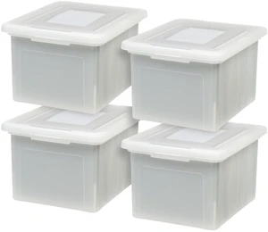 4-Pack 35 Qt. Letter File Box with Lid, Pearl Organize lesson plans, classroom files and teaching materials with secure storage for teachers, schools and educators 4-Pack 35 Qt. Letter File Box with Lid, Pearl Organize lesson plans, classroom files and teaching materials with secure storage for teachers, schools and educators