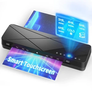 Laminator 13 inch with Touchscreen 3-6mil Quick Warm Up Auto Off Hot and Cold Laminator with ABS Jam Free, Laminator for Home Office School, Black Laminator 13 inch with Touchscreen 3-6mil Quick Warm Up Auto Off Hot and Cold Laminator with ABS Jam Free, Laminator for Home Office School, Black