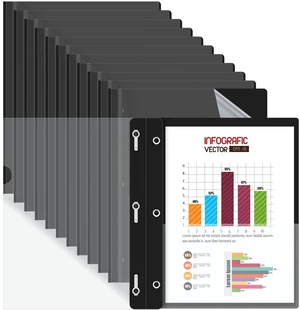 12 Pack Plastic Report Covers with 3-Prong Fasteners Clear Front Resume Portfolio Folder for 8.5x11 Letter Size Paper, Presentation Document Report Folders for Office School Use, Black 12 Pack Plastic Report Covers with 3-Prong Fasteners Clear Front Resume Portfolio Folder for 8.5x11 Letter Size Paper, Presentation Document Report Folders for Office School Use, Black