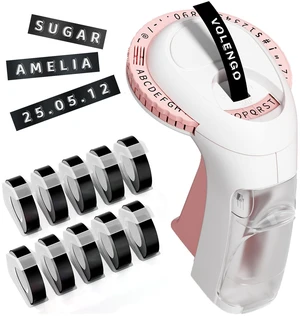Pink Embossing Label Maker, Scrapbook Junk Journal Supplies, Retro Embosser Vintage Embossed Manual Labelmaker with 10 Rolls 3D Tapes, for Home Use DIY Crafts & Scrapbooking, Omega S Pink Embossing Label Maker, Scrapbook Junk Journal Supplies, Retro Embosser Vintage Embossed Manual Labelmaker with 10 Rolls 3D Tapes, for Home Use DIY Crafts & Scrapbooking, Omega S