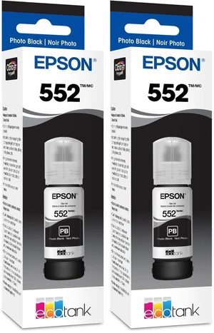 Claria ET Premium T552120 High Capacity Bottle Ink - Photo Black (Pack of 2) Claria ET Premium T552120 High Capacity Bottle Ink - Photo Black (Pack of 2)