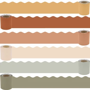 216ft Boho Classroom Bulletin Board Borders Set, Colorful Wavy Scalloped Border Trims for School Teacher Supplies, Boho Classroom Bulletin Board Chalkboard Door Wall Decor, 6 Rolls 216ft Boho Classroom Bulletin Board Borders Set, Colorful Wavy Scalloped Border Trims for School Teacher Supplies, Boho Classroom Bulletin Board Chalkboard Door Wall Decor, 6 Rolls