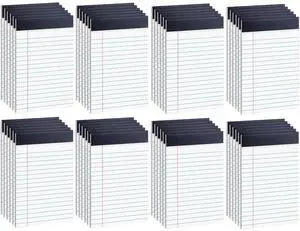 48 Pack Legal Pads 5 x 8 Inch White Notepads College Ruled Writing Pads Perforated Memo Pads with Lined Paper for Office, School and Home; Ideal for Notes, Lists, Planning and Daily Writing 48 Pack Legal Pads 5 x 8 Inch White Notepads College Ruled Writing Pads Perforated Memo Pads with Lined Paper for Office, School and Home; Ideal for Notes, Lists, Planning and Daily Writing