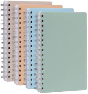 Poly Spiral Notebooks, Small 5.7 x 8.5" Book, Thick Poly Cover, White Paper, College Rule, 80 Sheets/160 Pages, Neutral Colors, 4 Pack (69721) Poly Spiral Notebooks, Small 5.7 x 8.5" Book, Thick Poly Cover, White Paper, College Rule, 80 Sheets/160 Pages, Neutral Colors, 4 Pack (69721)