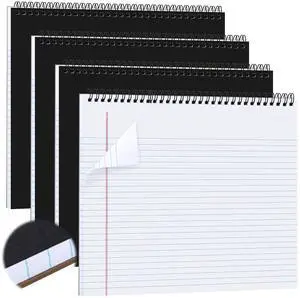 4 Landscape Legal Pad 11 x 9.5 College Ruled Top Spiral Horizontal Notebook 4 White Pads, 50 Sheets Each, Hole Punched Pages, White Paper for Meetings, Class Notes, Project Files and Daily Records 4 Landscape Legal Pad 11 x 9.5 College Ruled Top Spiral Horizontal Notebook 4 White Pads, 50 Sheets Each, Hole Punched Pages, White Paper for Meetings, Class Notes, Project Files and Daily Records