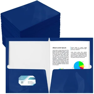 125 Pack Glossy 2 Pocket Folders Bulk, Letter Size,Blue Back to School Ready: Laminated Paper Holds up to 50 Sheets Each for Classroom Handouts, Presentations and Office Documents 125 Pack Glossy 2 Pocket Folders Bulk, Letter Size,Blue Back to School Ready: Laminated Paper Holds up to 50 Sheets Each for Classroom Handouts, Presentations and Office Documents