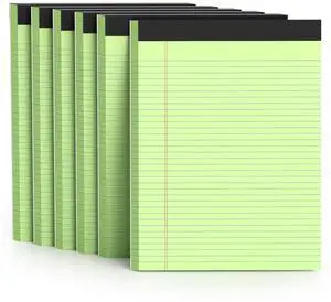 300 Sheets Green Legal Pads 8.5 x 11 College Ruled Paper 6-Pack Note Pads Narrow Ruled 50 Sheets per Notepad Perforated Writing Pad Durable Sturdy Back 8x11 Pads of Paper 300 Sheets Green Legal Pads 8.5 x 11 College Ruled Paper 6-Pack Note Pads Narrow Ruled 50 Sheets per Notepad Perforated Writing Pad Durable Sturdy Back 8x11 Pads of Paper