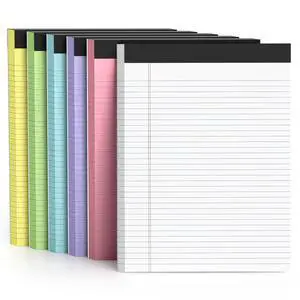6 Pack Colored Legal Pads 8.5 x 11 College Ruled Paper Note Pads Narrow Ruled 50 Sheets per Notepad Perforated Writing Pad Durable Sturdy Back 8x11 Pads of Paper Pink Purple Blue Green White Yellow 6 Pack Colored Legal Pads 8.5 x 11 College Ruled Paper Note Pads Narrow Ruled 50 Sheets per Notepad Perforated Writing Pad Durable Sturdy Back 8x11 Pads of Paper Pink Purple Blue Green White Yellow