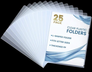 25 Pack Clear Document Folder Project Pockets, Plastic File Folders Letter Size, Clear Sleeves for Paper Protector 8.5 x 11, Presentation Folders Report Covers 25 Pack Clear Document Folder Project Pockets, Plastic File Folders Letter Size, Clear Sleeves for Paper Protector 8.5 x 11, Presentation Folders Report Covers