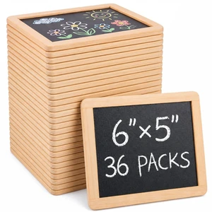 36 Pcs Small Chalkboard Mini Chalk Board, 6 x 5 Inch, Wood 36 Pcs Small Chalkboard Mini Chalk Board, 6 x 5 Inch, Wood