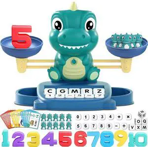 Dinosaur Math Balance Toys, Montessori Toys for 3 Years Old Kids Matching Letter, Learning and Educational Toys for Boys Girls - Birthday Gifts for 4 5 6 7 Year Old Dinosaur Math Balance Toys, Montessori Toys for 3 Years Old Kids Matching Letter, Learning and Educational Toys for Boys Girls - Birthday Gifts for 4 5 6 7 Year Old