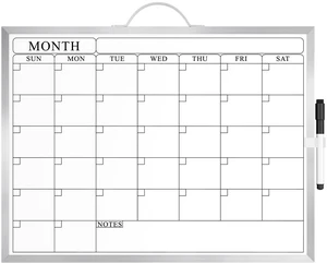 Whiteboard Calendar for Wall, 16"x12" Monthly Whiteboard, Silver Aluminum Alloy Framed Small Dry Erase Board with Handle, for Students - Planning, Drawing, Memo, to Do List Whiteboard Calendar for Wall, 16"x12" Monthly Whiteboard, Silver Aluminum Alloy Framed Small Dry Erase Board with Handle, for Students - Planning, Drawing, Memo, to Do List