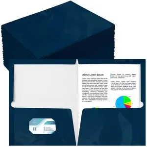 100 Pack Glossy 2 Pocket Folders Bulk, Letter Size,Navy Back to School Ready: Laminated Paper Holds up to 50 Sheets Each for Classroom Handouts, Presentations and Office Documents 100 Pack Glossy 2 Pocket Folders Bulk, Letter Size,Navy Back to School Ready: Laminated Paper Holds up to 50 Sheets Each for Classroom Handouts, Presentations and Office Documents
