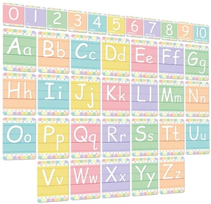 Bulletin Board Letters - ABC Alphabet Poster Classroom Decorating Set Toddler English Poster Kindergarten Elementary Classroom Nursery Home Wall DecorationSoft Tones Bulletin Board Letters - ABC Alphabet Poster Classroom Decorating Set Toddler English Poster Kindergarten Elementary Classroom Nursery Home Wall DecorationSoft Tones