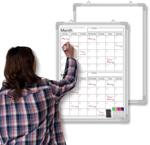 24" x 18" Vertical 2 Month Whiteboard Calendar Dry Erase for Wall Magnetic Planner for Fridge, Undated Planning, Aluminum Frame, Markers Included, for Home Office Projects 24" x 18" Vertical 2 Month Whiteboard Calendar Dry Erase for Wall Magnetic Planner for Fridge, Undated Planning, Aluminum Frame, Markers Included, for Home Office Projects