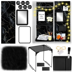 18 Pcs Black Gold Marble Locker Organizer Kit Includes Magnetic Wallpaper Shelf Magnetic Mirror Pen Holders and Organizing Supplies Locker Decorations Back to School Stuff Gift 18 Pcs Black Gold Marble Locker Organizer Kit Includes Magnetic Wallpaper Shelf Magnetic Mirror Pen Holders and Organizing Supplies Locker Decorations Back to School Stuff Gift