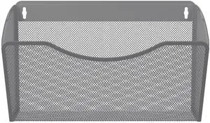 Wall File Organizer, Metal Mesh Hanging File Folder Holder for Letter/A4 Size Folders, Vertical Wall Mount Mail Sorter for Office Paperwork, Classroom, Silver Wall File Organizer, Metal Mesh Hanging File Folder Holder for Letter/A4 Size Folders, Vertical Wall Mount Mail Sorter for Office Paperwork, Classroom, Silver