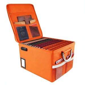 Fireproof File Cabinet with Lock, Fireproof Document Organizer Collapsible File Box Filing Cabinet with Handle for Letter Legal Folder Certifications (Orange) Fireproof File Cabinet with Lock, Fireproof Document Organizer Collapsible File Box Filing Cabinet with Handle for Letter Legal Folder Certifications (Orange)